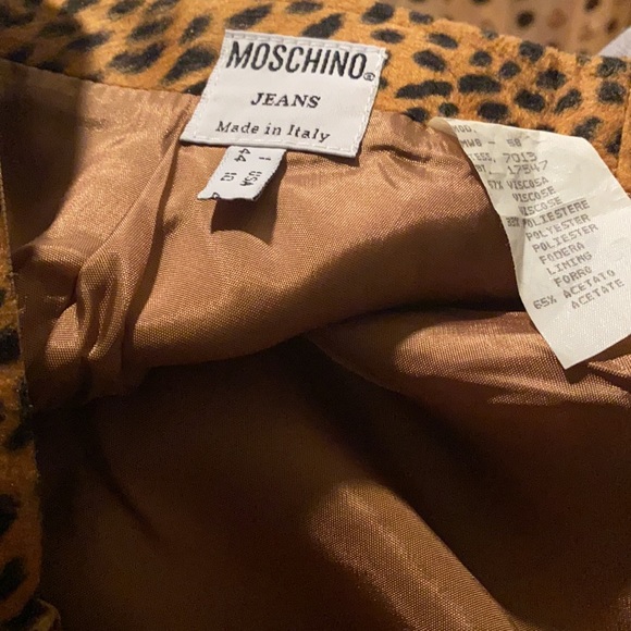 VTG. Moshchino Cheetah Faux Fur Skirt - Picture 7 of 9